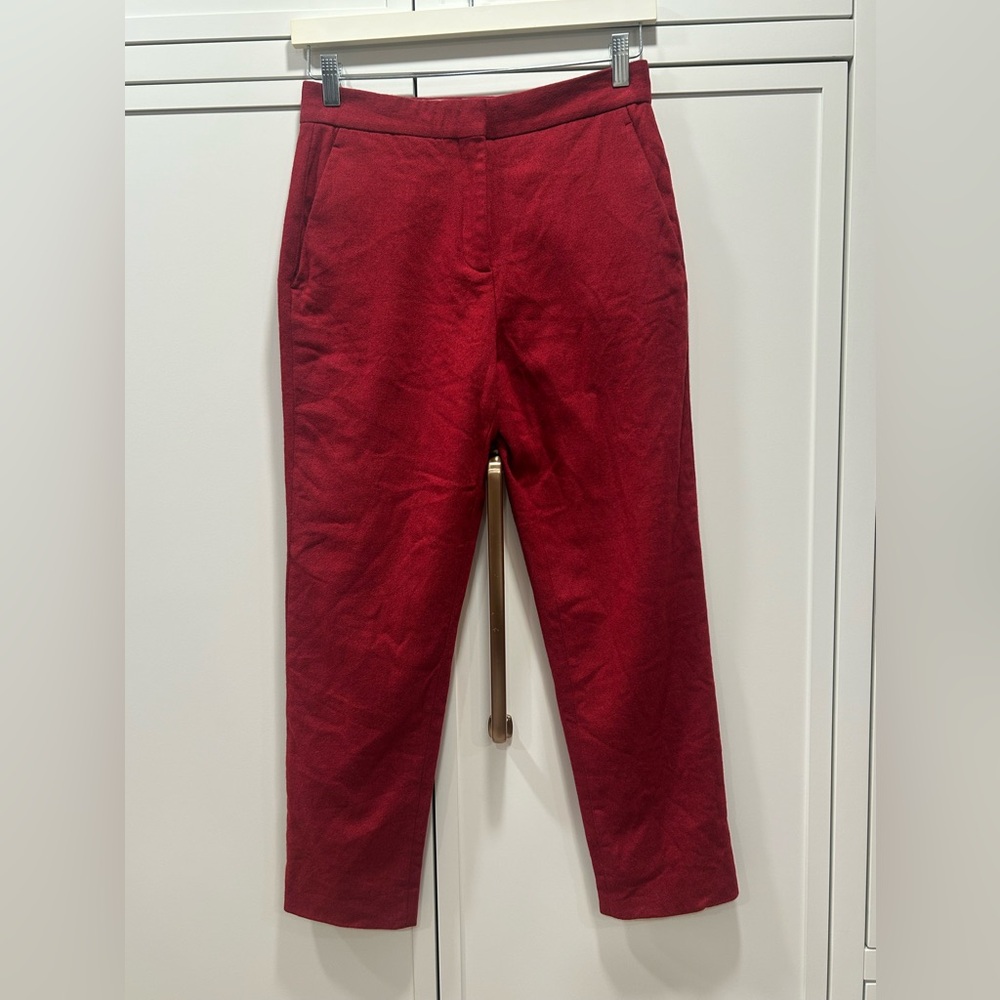 Rag & Bone Poppy Red Wool Trousers – Made in Portugal – XS (See Measurements)